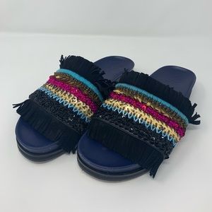 Tory Burch Multicolor Beaded Sandals